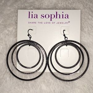Lia Sophia Dangle Hoop Earrings